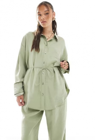 ASOS DESIGN modal tie waist...