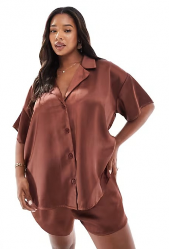 ASOS DESIGN Curve satin...