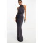 ASOS DESIGN mesh twist bust detail halter maxi dress