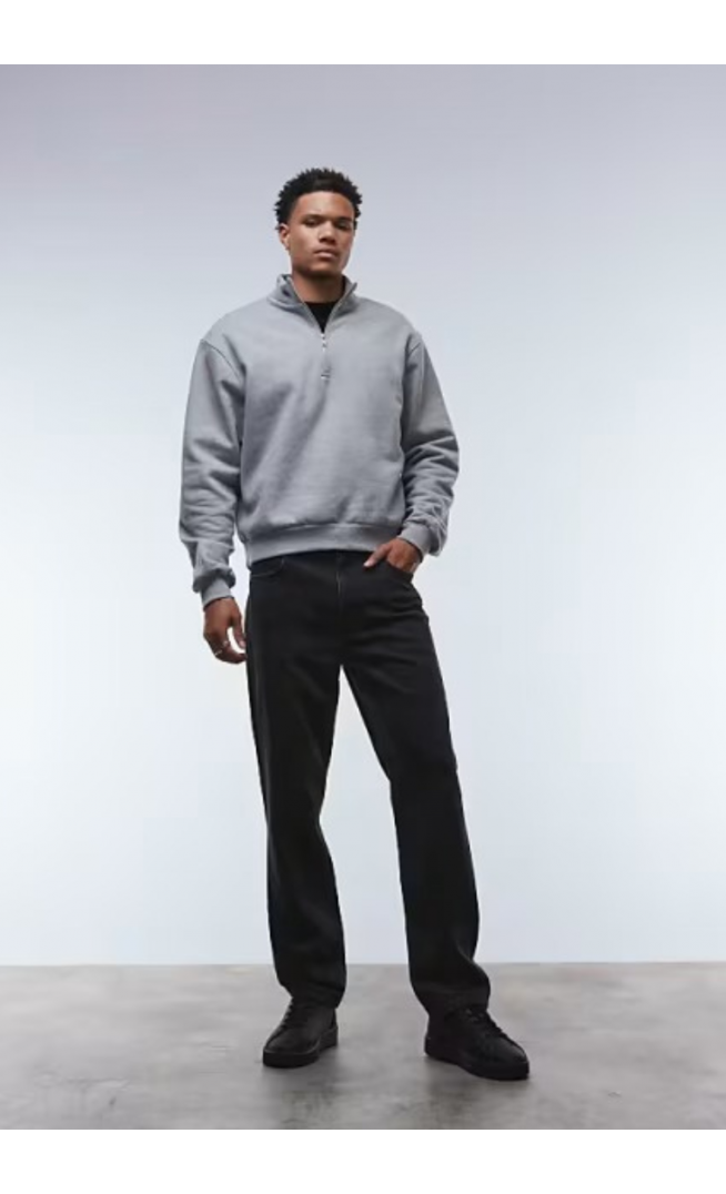 ASOS DESIGN straight leg jeans in washed black