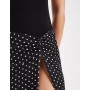 Miss Selfridge halter neck maxi dress in polka dot