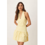 ASOS DESIGN halter mini rara skirt in yellow