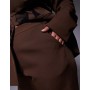 ASOS LUXE Curve co-ord straight trousers in brown