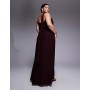 TFNC Plus one shoulder scarf neck maxi dress