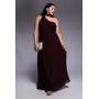 TFNC Plus one shoulder scarf neck maxi dress