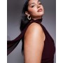 TFNC Plus one shoulder scarf neck maxi dress