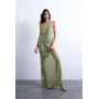 Topshop occasion mixed fabric cowl neck dress