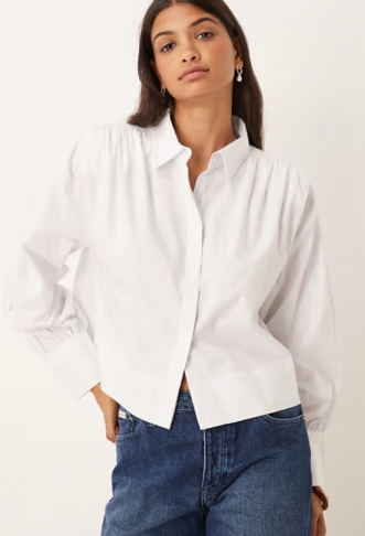 ASOS DESIGN gathered shirt...