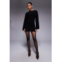 ASOS DESIGN long sleeve with tie open back mini dress