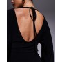 ASOS DESIGN long sleeve with tie open back mini dress