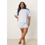 Urban Threads Curve oversized pyjama top and shorts