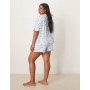Urban Threads Curve oversized pyjama top and shorts