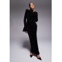 ASOS LUXE velvet sequin maxi dress with drape waist