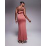 ASOS DESIGN bandeau midi dress with twisted front detailing midi dress