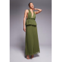 ASOS DESIGN pleated plunge midi dress