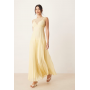 ASOS DESIGN lace bodice pleated skirt midaxi dress
