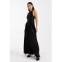 ASOS DESIGN satin slash neck seam detail maxi dress