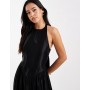 ASOS DESIGN satin slash neck seam detail maxi dress