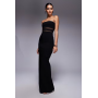 Vesper bengaline bandeau mesh panel detail maxi dress