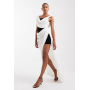 ASOS DESIGN drape maxi dress with contrast bonded
