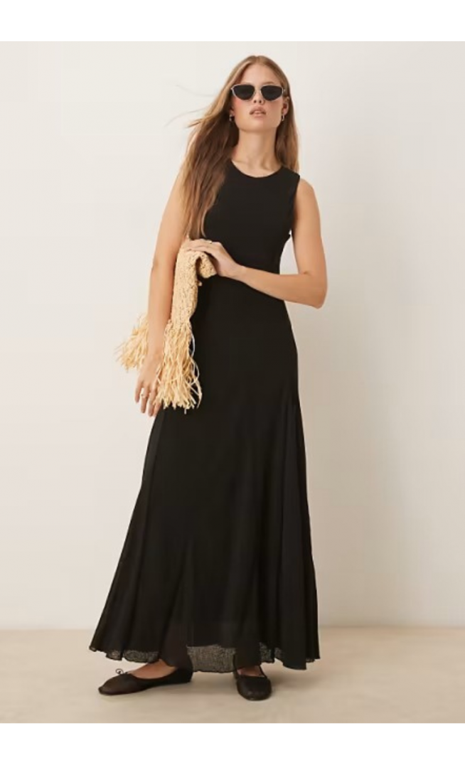 ASOS DESIGN godet insert maxi dress