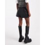 ASOS DESIGN faux leather button detail wrap skort