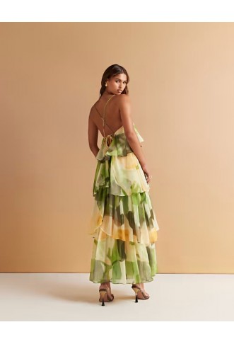 ASOS DESIGN tiered cami layered maxi dress