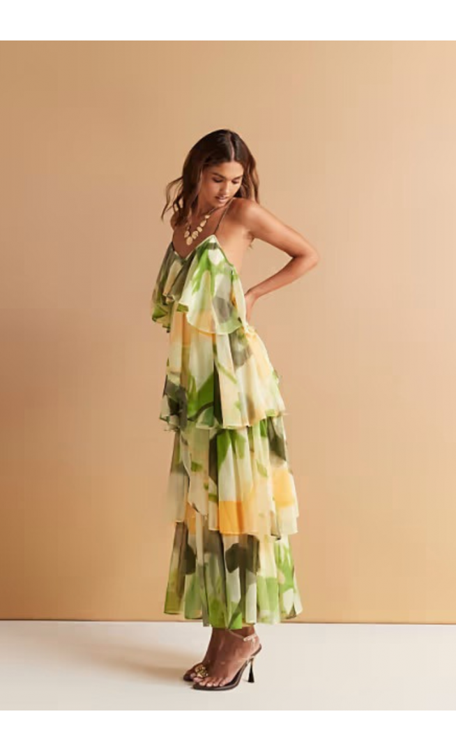 ASOS DESIGN tiered cami layered maxi dress