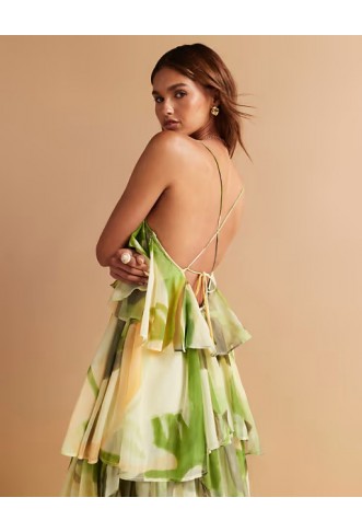 ASOS DESIGN tiered cami layered maxi dress