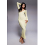 Missyempire beach sheer knit keyhole maxi dress