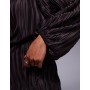ASOS DESIGN plisse blouson sleeve and waist mini dress