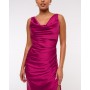 Abercrombie & Fitch cowl neck draped maxi dress in sangria