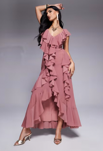 ASOS DESIGN ruffle bias...