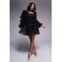 ASOS LUXE tulle baby doll dress with pearl embellishment