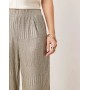 JDY Petite ribbed wide leg trousers in silver