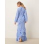 ASOS DESIGN fluted long sleeve extreme ruffle maxi dress