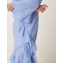 ASOS DESIGN fluted long sleeve extreme ruffle maxi dress