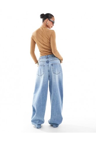 ASOS DESIGN high waisted barrel leg jeans