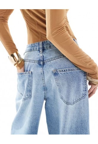 ASOS DESIGN high waisted barrel leg jeans