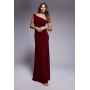 ASOS DESIGN twist shoulder with lace up back maxi dress