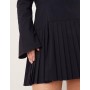 ASOS DESIGN Curve long sleeve pleated skirt mini dress