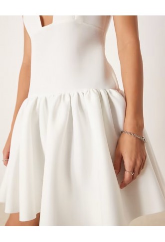 ASOS DESIGN dropped waist mini dress with full skirt