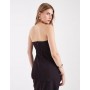 ASOS DESIGN tailored curved hem peplum bandeau co-ord top
