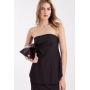 ASOS DESIGN tailored curved hem peplum bandeau co-ord top