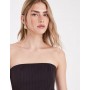 ASOS DESIGN tailored curved hem peplum bandeau co-ord top