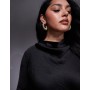 TFNC Plus high neck long sleeve midi dress