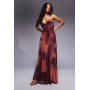ASOS DESIGN printed mesh maxi dress with exposed seam detail