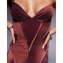 ASOS DESIGN printed mesh maxi dress with exposed seam detail