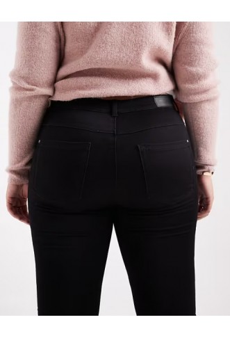 ONLY Curve Augusta high waisted skinny jeans in black