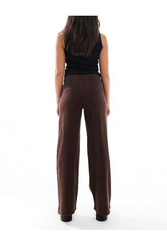 ONLY Madison wide leg jeans in brown leopard